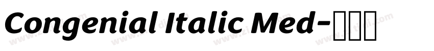 Congenial Italic Med字体转换